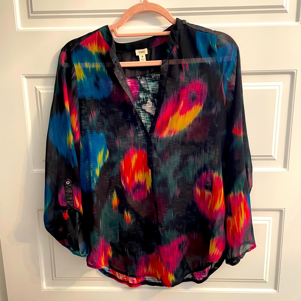 Anthro multi-color tunic top